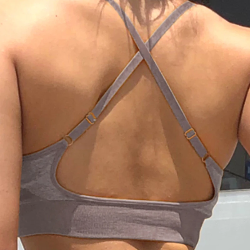 Женский регулируемый сексуальный спортивный бюстгальтер для женщин защищающий