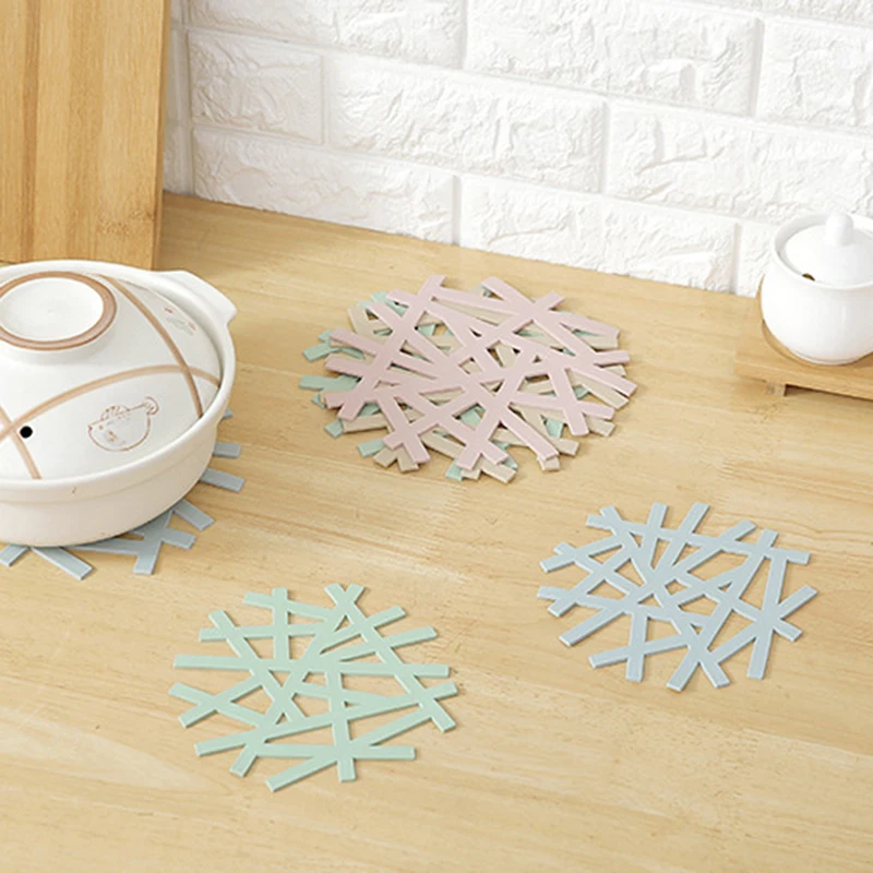 Креативный полый коврик для еды теплоизоляционный Рождественская