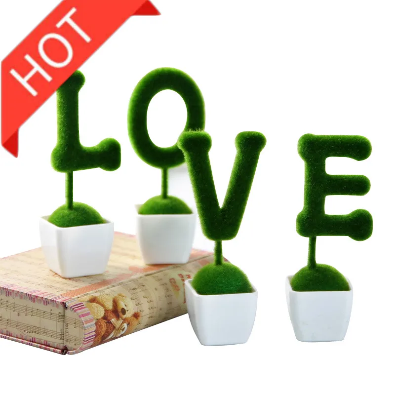 Украшение для дома Искусственные цветы в горшках сосна эмалированный бонсай