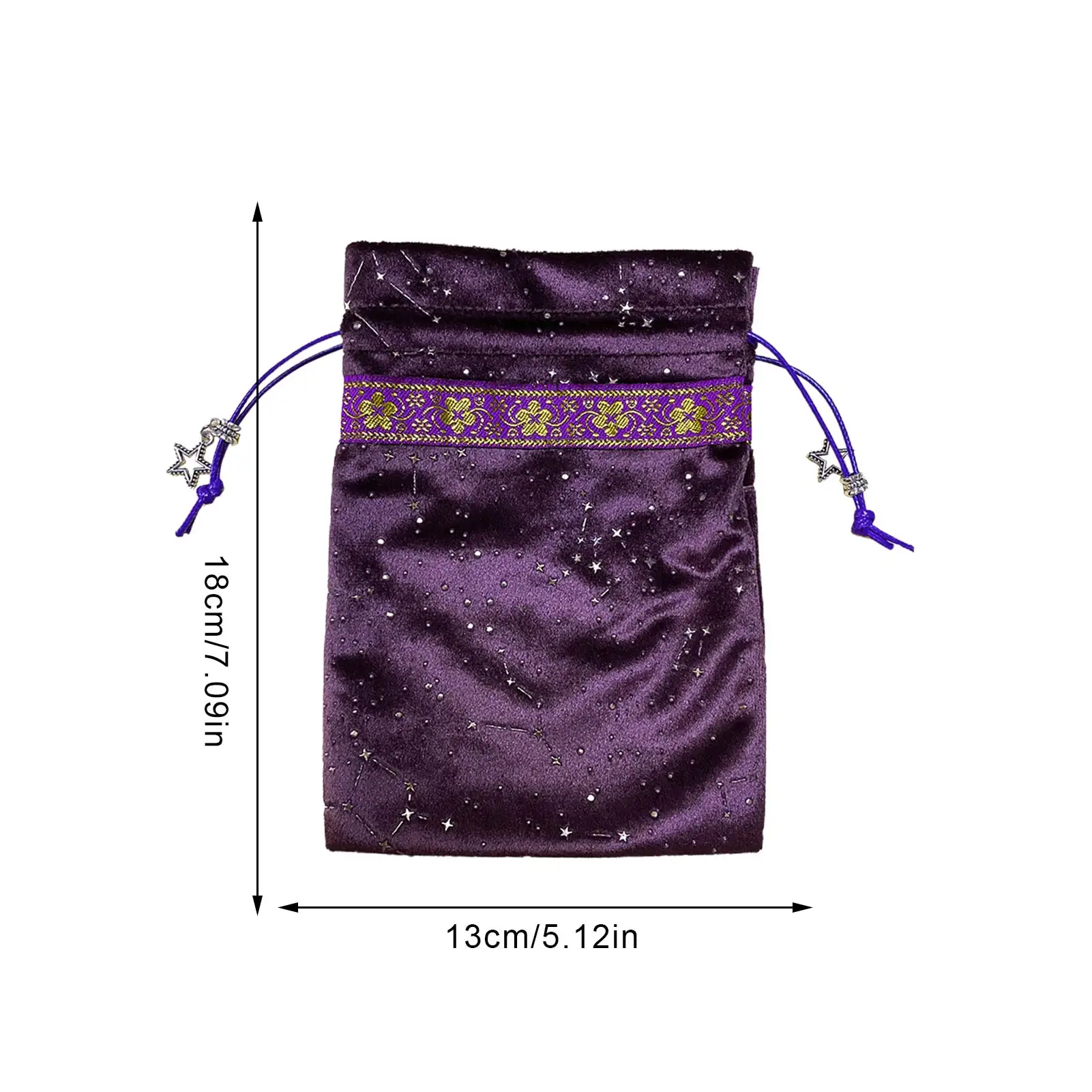 Бархатная сумка 13X18 для хранения карт мистических волшебных гадания рунистая на