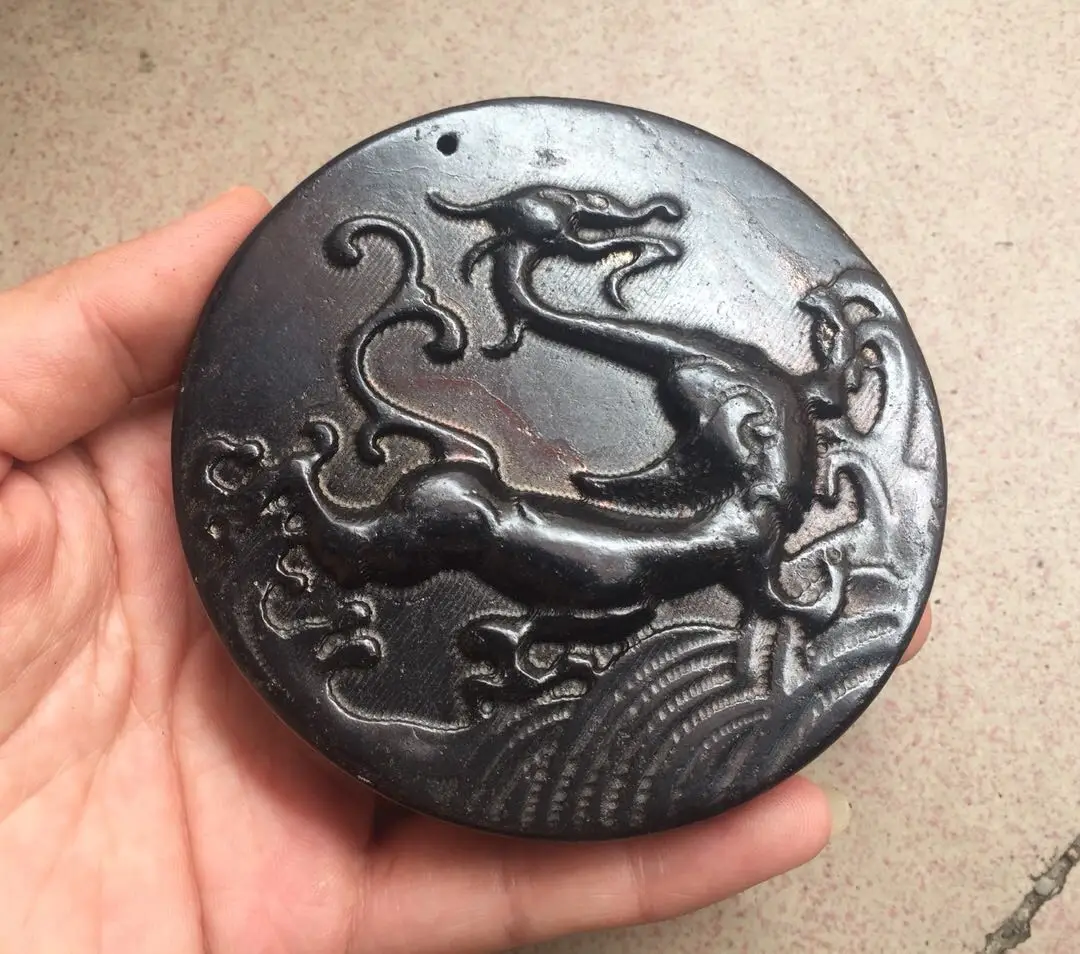 

Meteorite four beasts pendant,Green dragon white tiger Zhuque and Xuanwu，Exquisite jade pendant with round wall,Town house