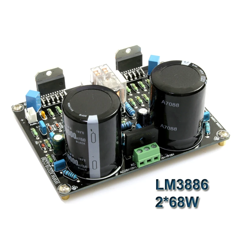 Усилитель мощности LM3886 2*68 Вт аудиоплата двухканальный стереоусилитель MFB NE5532