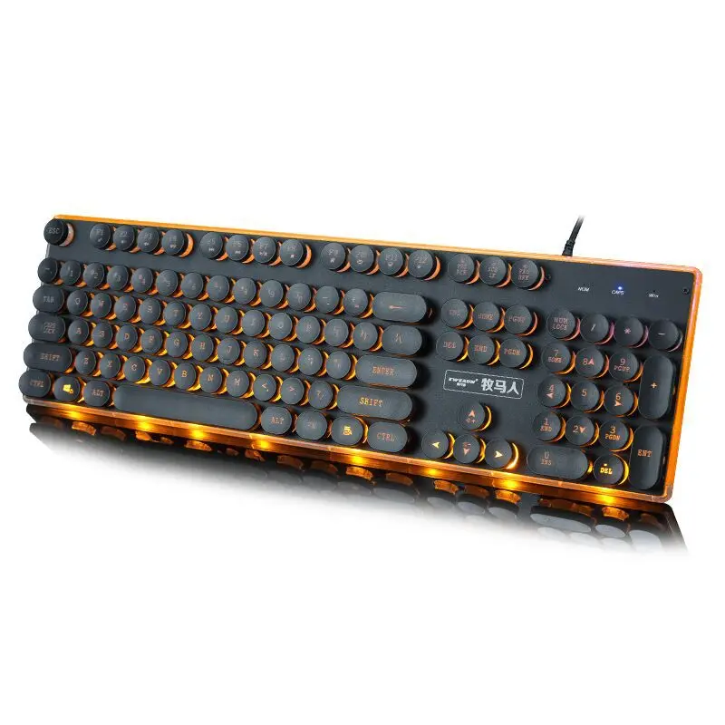 

GX60 wired game keyboard mechanical feel punk light computer esports eat chicken keyboard