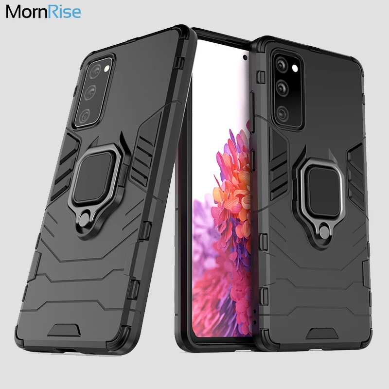 

Hybrid Rugged Armor For Samsung Galaxy S20 FE Case Kickstand With Metal Finger Ring Shock Proof Cover For Samsung S20FE Cases