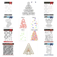 christmas tree socking new metal cutting dies stamps stencil scrapbook diary decoration embossing template diy greeting card