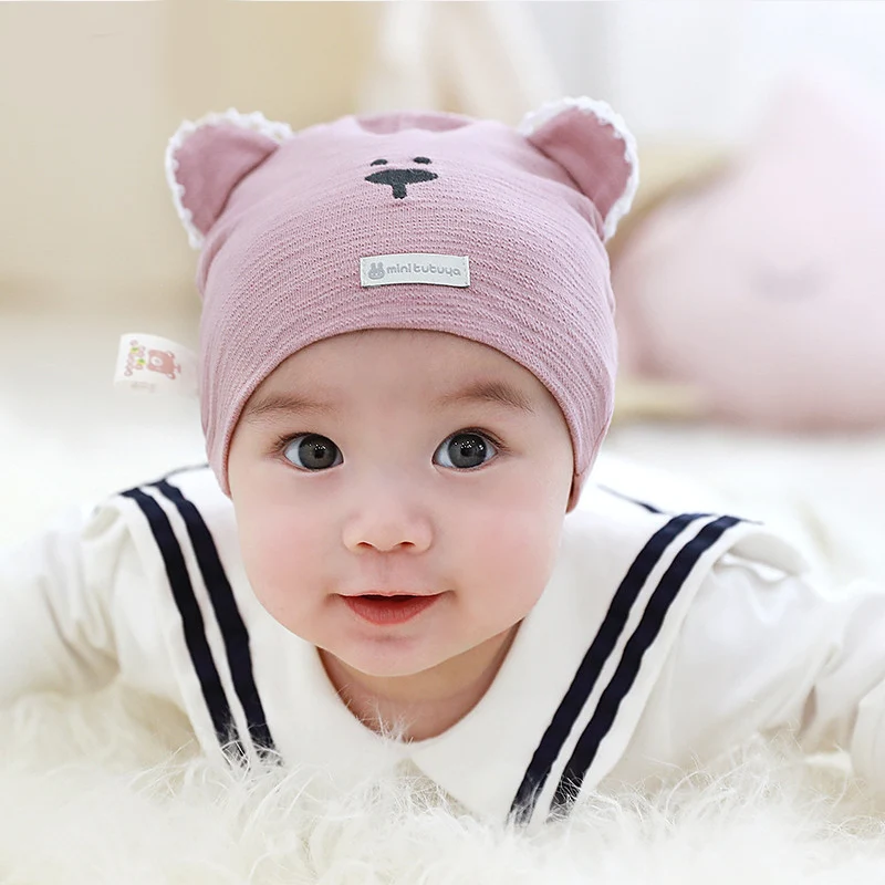 Кружевные детские вязаные шапочки с медведем для новорожденных мальчиков и