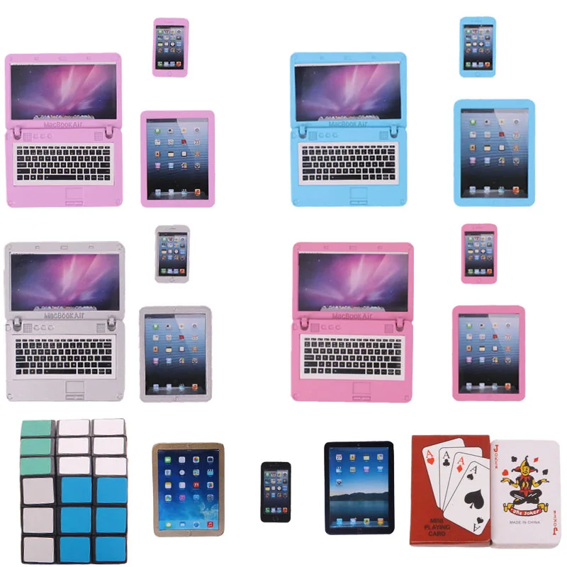 Мини компьютер планшет металлическая игрушечная карточка кукла игрушка может