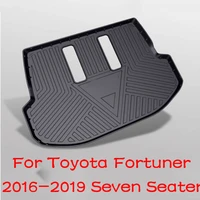 car tpo rear trunk cargo liner boot tray cover mat floor carpet kick pad for toyota fortuner 2016 2017 2018 2019 2020 accessorie