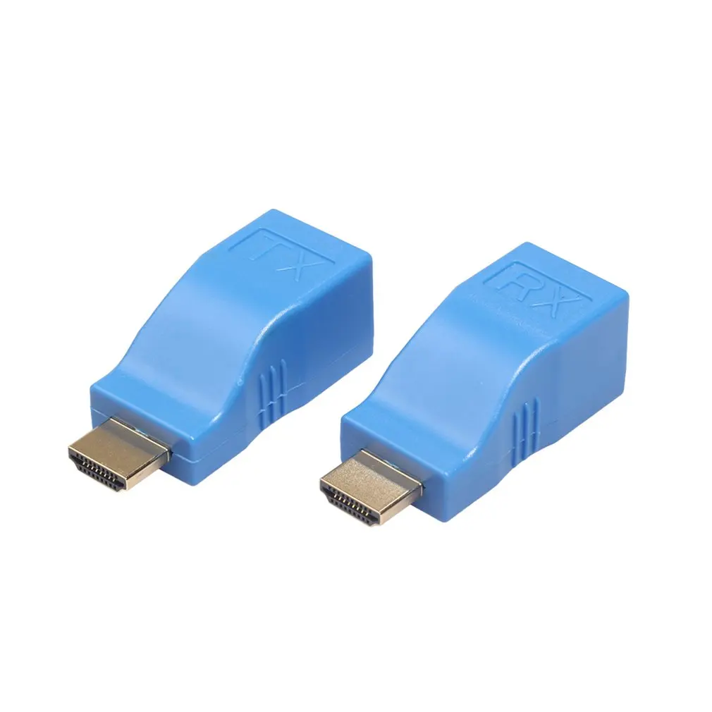 Удлинитель Hdmi A Rj45 красный Lan удлинитель для рецепторов Tx Rx Cat5E Cat6 кабель Ethernet V1.4 30