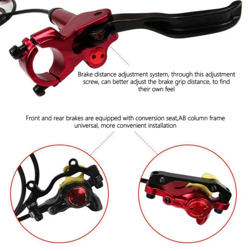 

A Pair Mountain Bike Hydraulic Disc Brake Sets Contains Brakes Lever Avid HS1 G3 Rotors 160mm 180mm