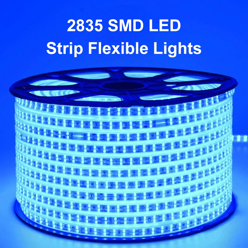 

220V LED Strip Light SMD 2835 120LEDs/m Flexible LED Light Outdoor Waterproof Neon light Led Tape With Power Plug 1M 10M 15M 20M