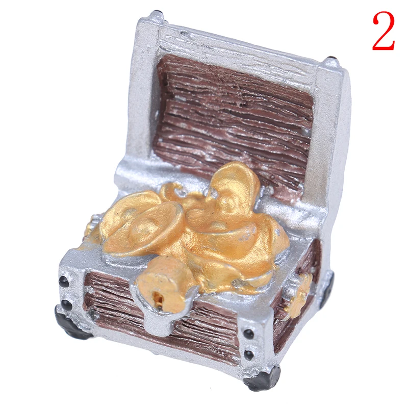 as pic 1 шт. миниатюрная винтажная шкатулка для кукол, мини Пиратская шкатулка для ювелирных изделий, чехол для детских игрушек, аксессуары для кукольного дома - Цвет: as pic