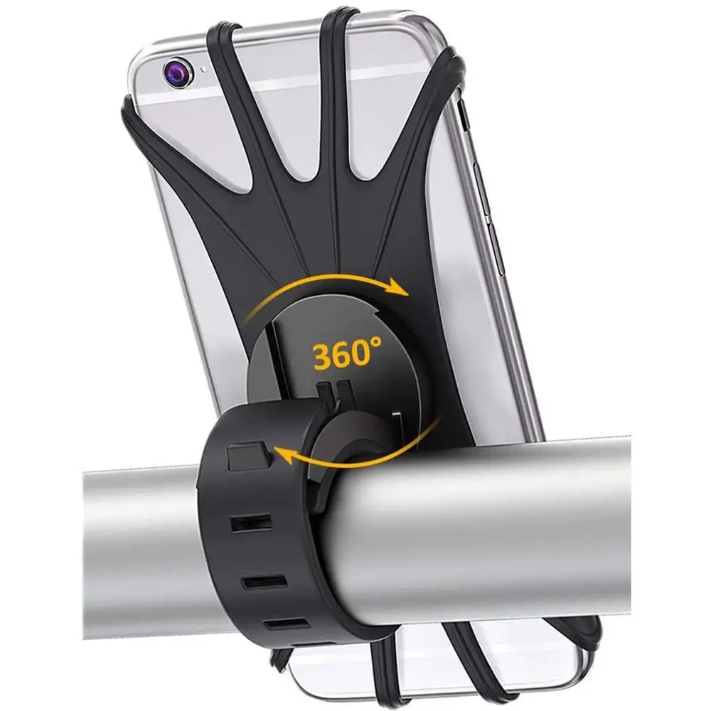 

Silicone Bicycle Phone Holder for IPhone 11/6/7/8/X/Xr for xiaomi 4.0 -6.1 Inch Phone Cell Phone Mount Band Bike GPS Clip