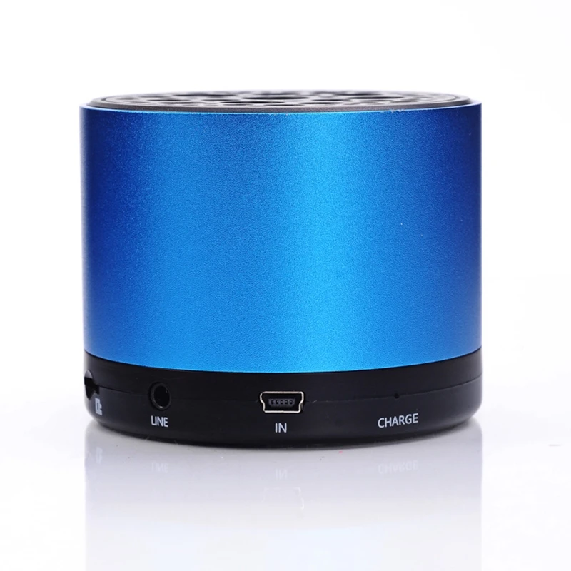 Портативный Bluetooth динамик беспроводной открытый мини-динамик синий металл |