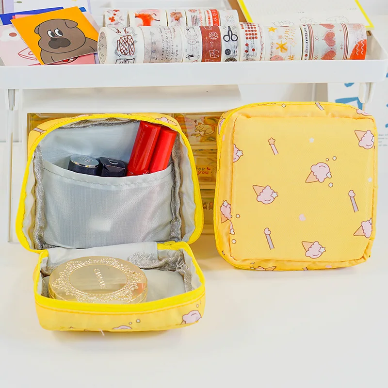 

New Cute Sanitary Bag Waterproof Storage Bags for Napkin Dustproof Cosmetics Bag Portable Travel Bag Sanitary Pad Pouch
