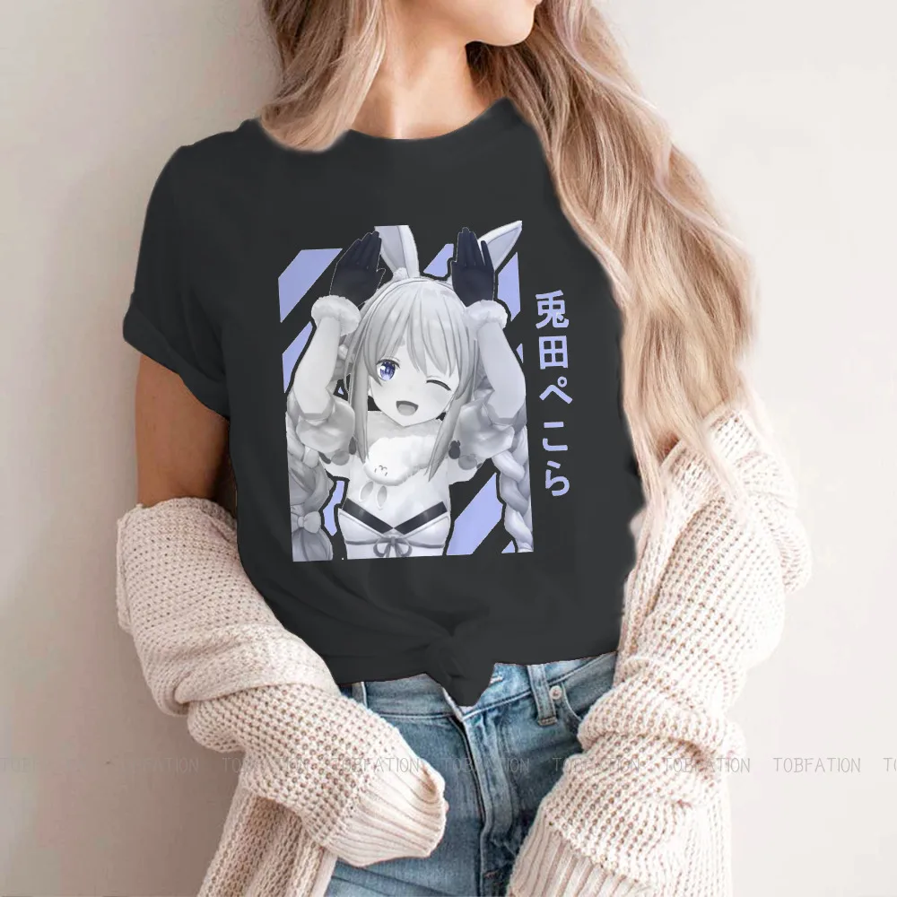 

Usada Pekora Women Tshirts Hololive VTuber Grunge Vintage Female Clothing Plus size Cotton Graphic Streetwear