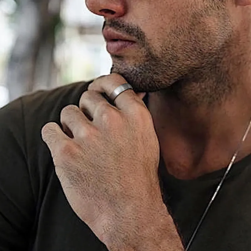 Мужское обручальное кольцо ZORCVENS ювелирные изделия из черного и серебряного