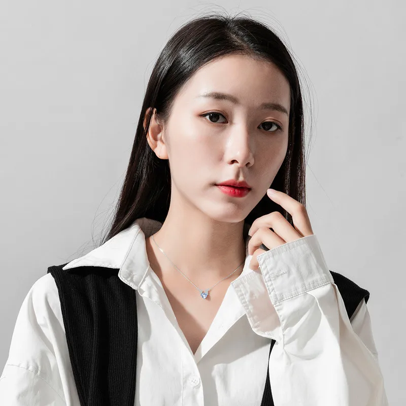 Ожерелье женское из серебра 925 пробы с подвеской в виде оленя и лося|Ожерелья| |