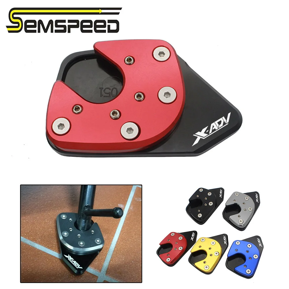 

SEMSPEED Мотоцикл с ЧПУ боковая стойка Удлиняющая подножка увеличительная пластина для HONDA X-ADV 750 X ADV XADV 750 2017-2019 2020