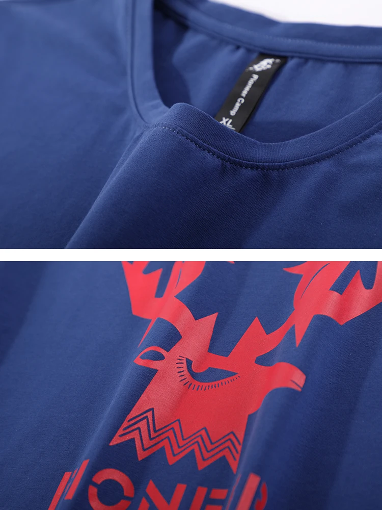 Pioneer Camp Crewneck Мужская Уличная одежда с длинным рукавом Футболка хлопковая принтом