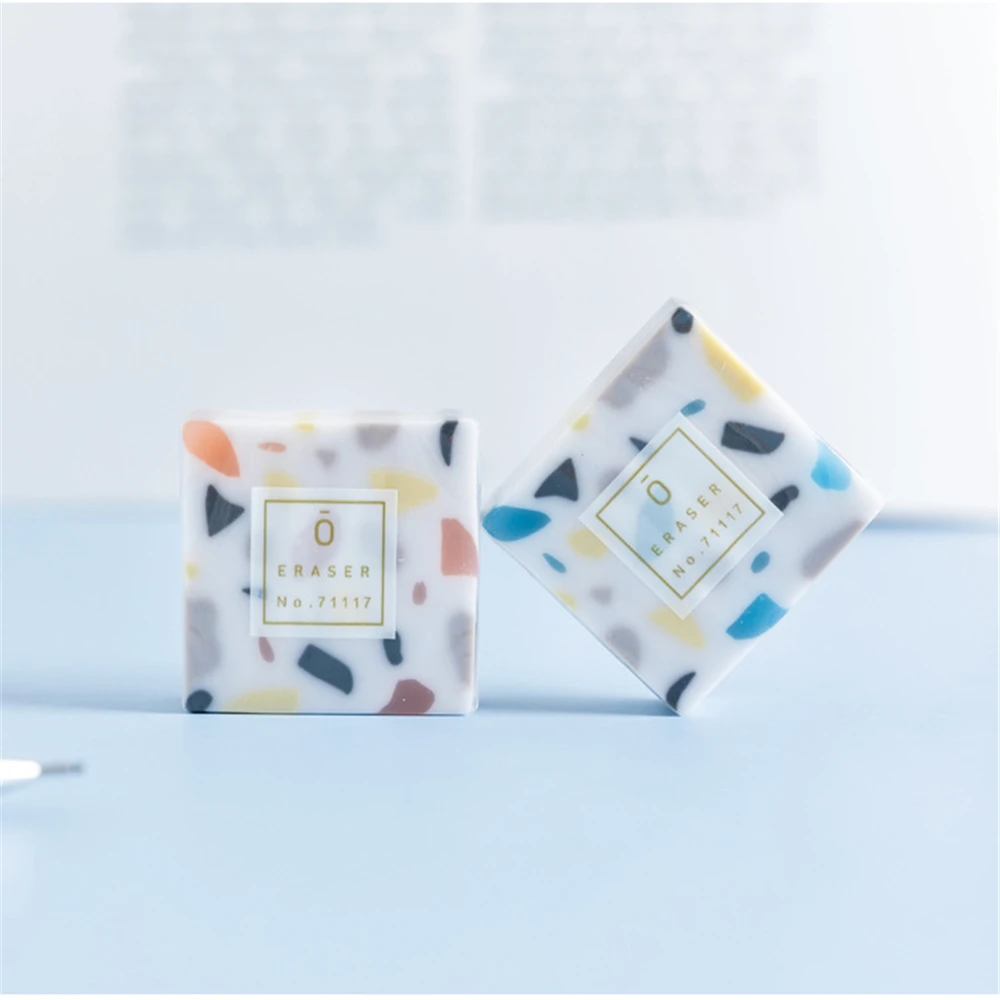 Ластик с рисунком свежий дождь цветок камень креативное смешивание цветов без