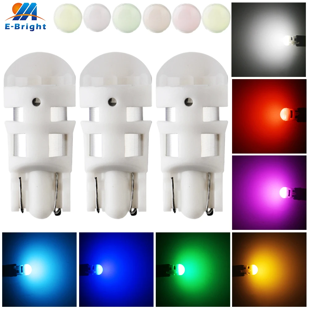 10 шт. W5W 194 T10 2835 3 SMD OSRTF 12V светодиодный шарик нейлона ПА белый светильник лампы