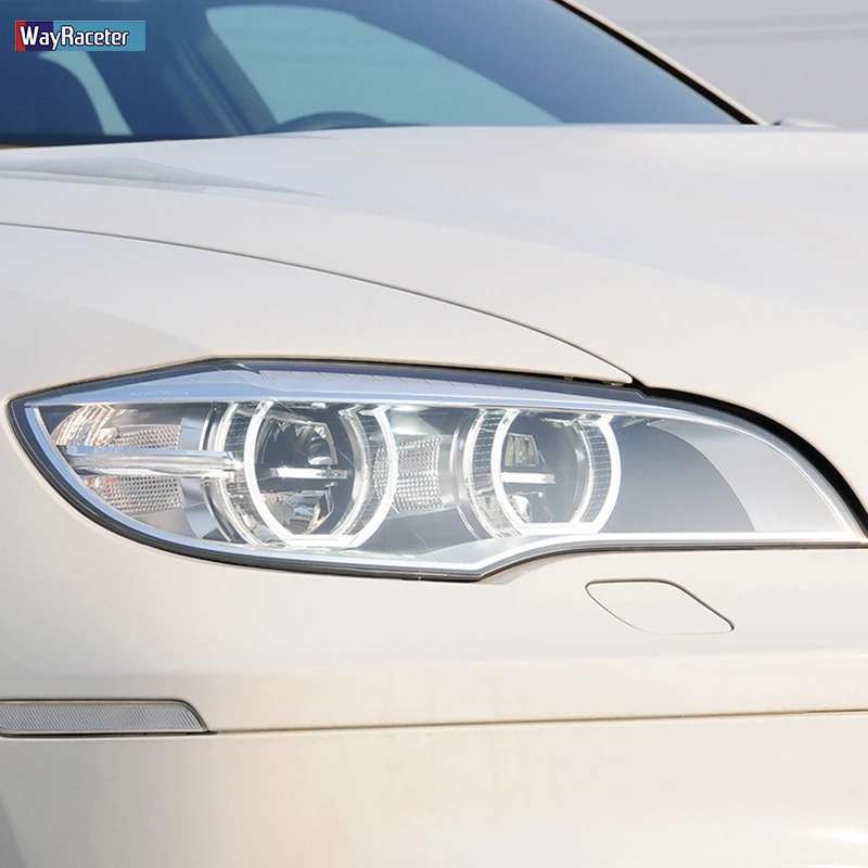 

2 Pcs Car Headlight Protective Film Headlamp Transparent Black TPU Sticker For BMW X6 E71 F16 M F86 G06 2020 Accessories