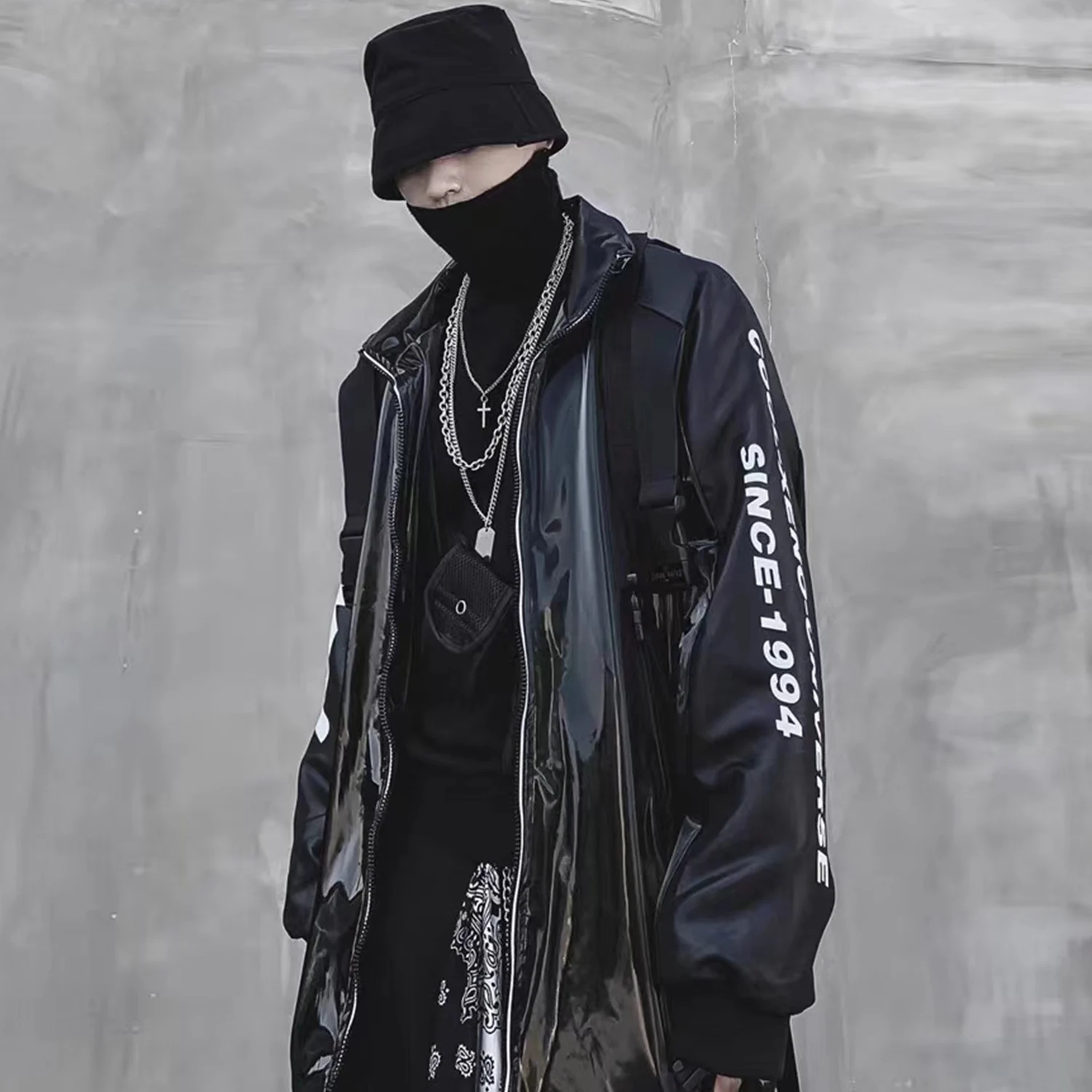11 BYBB'S DARK хип хоп Лоскутные ленты с принтом персонажа мужские парки повседневные
