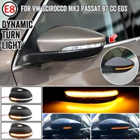 2 pieces led side wing dynamic turn signal light for vw passat cc b7 beetle scirocco jetta mk6 rearview mirror indicator