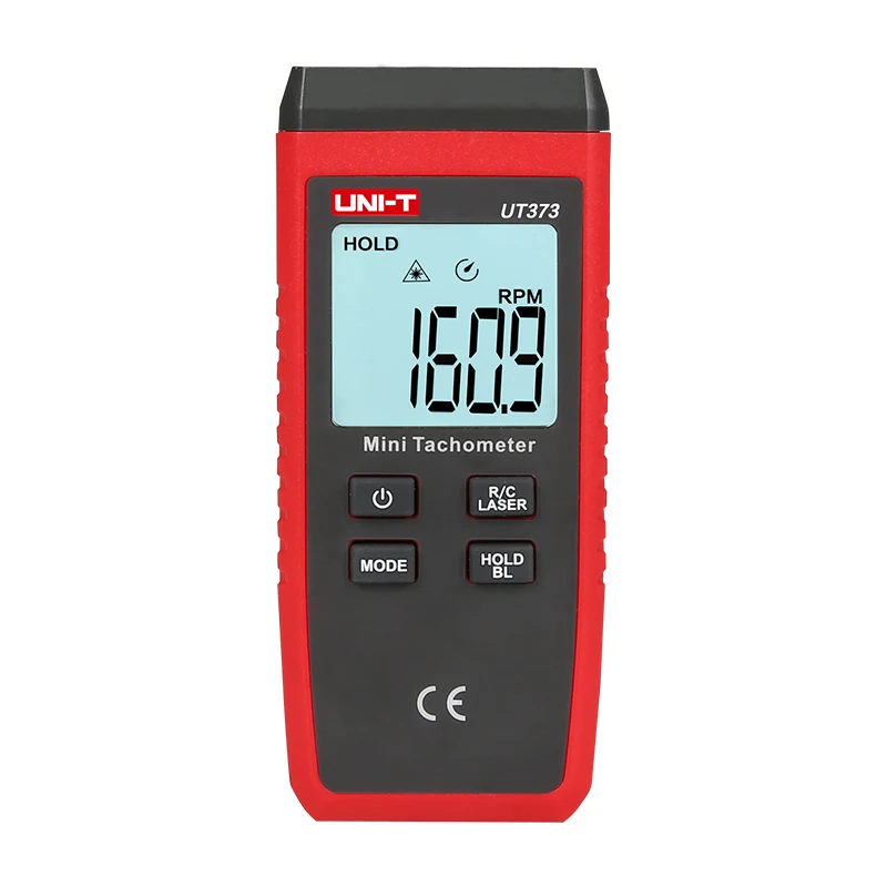 

UNI-T UT373 Mini Digital Laser Tachometer Non-Contact Tachometer Measuring Range:10-99999RPM Tachometer Odometer Km/h Backlight