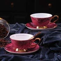 stone european bone china coffee cup and saucer set small luxury creative english phnom penh ceramic afternoon tea set teacup
