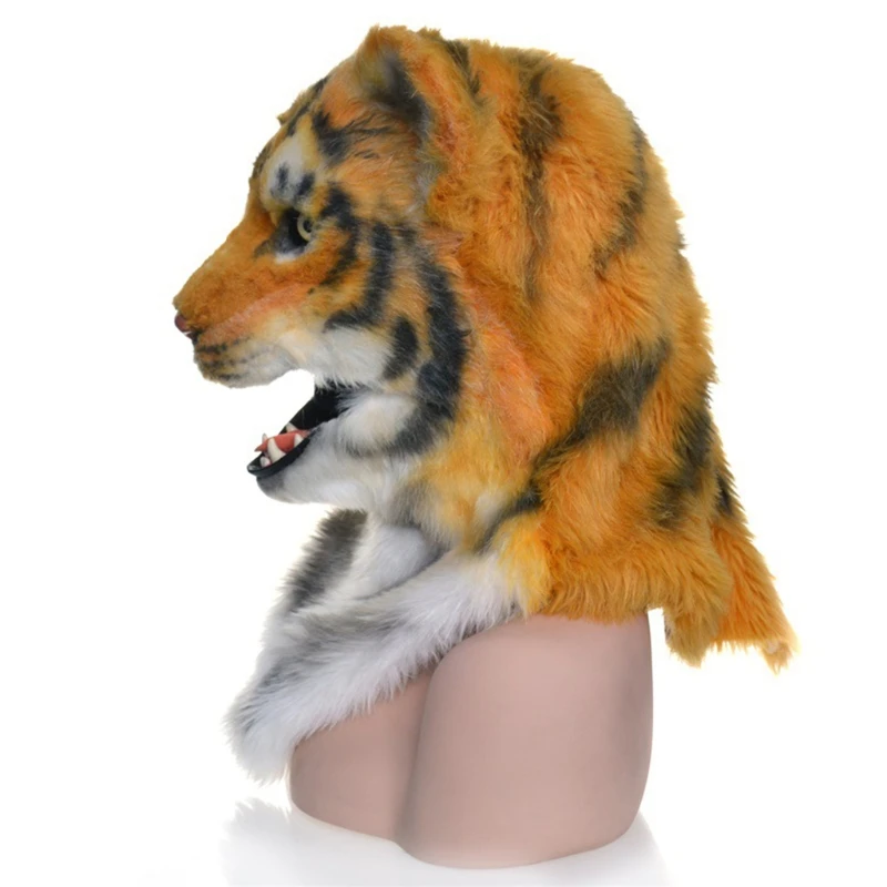 

High-End Simulation Animal Mask Mouth Moves Halloween Funny Mask For Adults