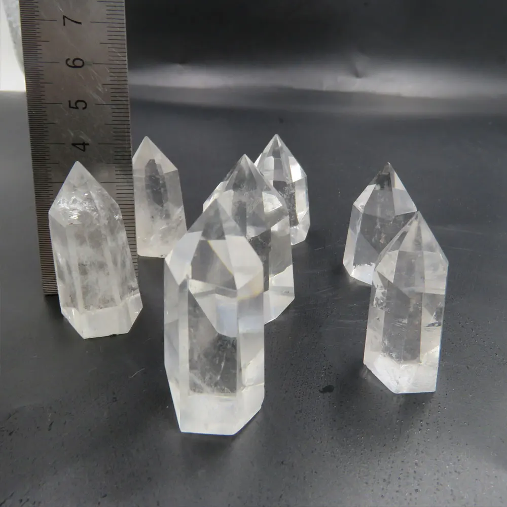 ( 7 pcs/lot ) 138g Rare Natural Small Clear Quartz Single Terminated Crystal Wands Reiki Healing for 2020 Holiday Gift | Дом и сад
