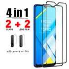 Защитное стекло 4 в 1 с полным покрытием для Realme 7 Pro, 8 Pro, зеркальная Защита экрана для объектива камеры Realme GT, C21, C25, C11, Narzo 30, 5G Q3