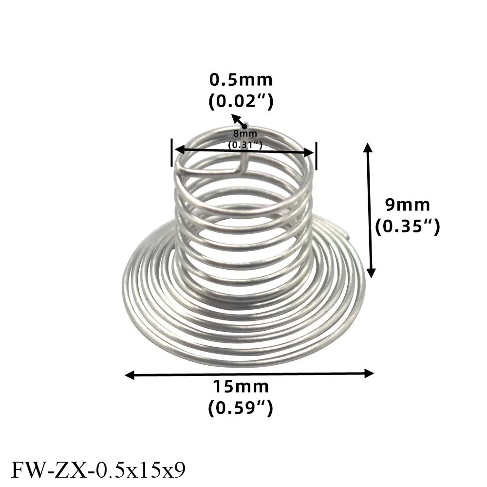 

FINEWE High Precision Retractable Metal Connector Touch Spring Wire Diameter 0.5mm OD 15mm