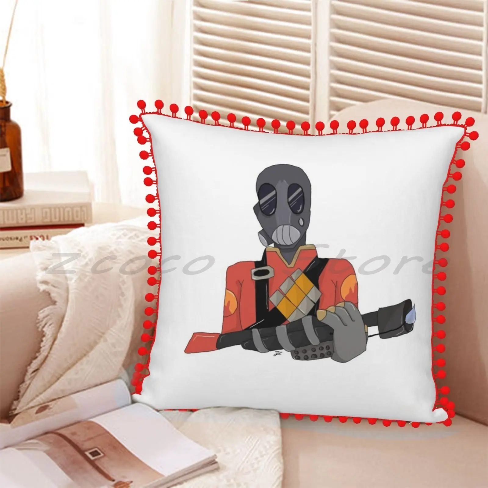 Наволочка Tf2 Pyro с изображением Красной команды персонализированная наволочка