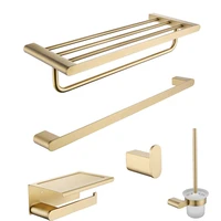 high contact brushed gold five piece bathroom suite bathroom accessories modern