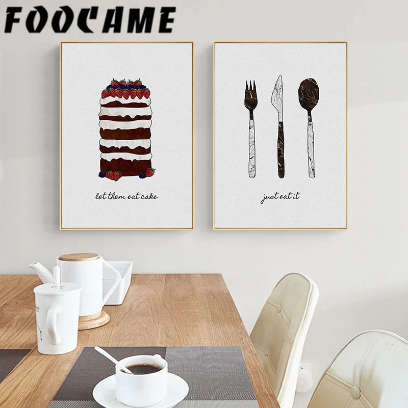 Скандинавский настенный художественный холст с принтом мультяшная живопись