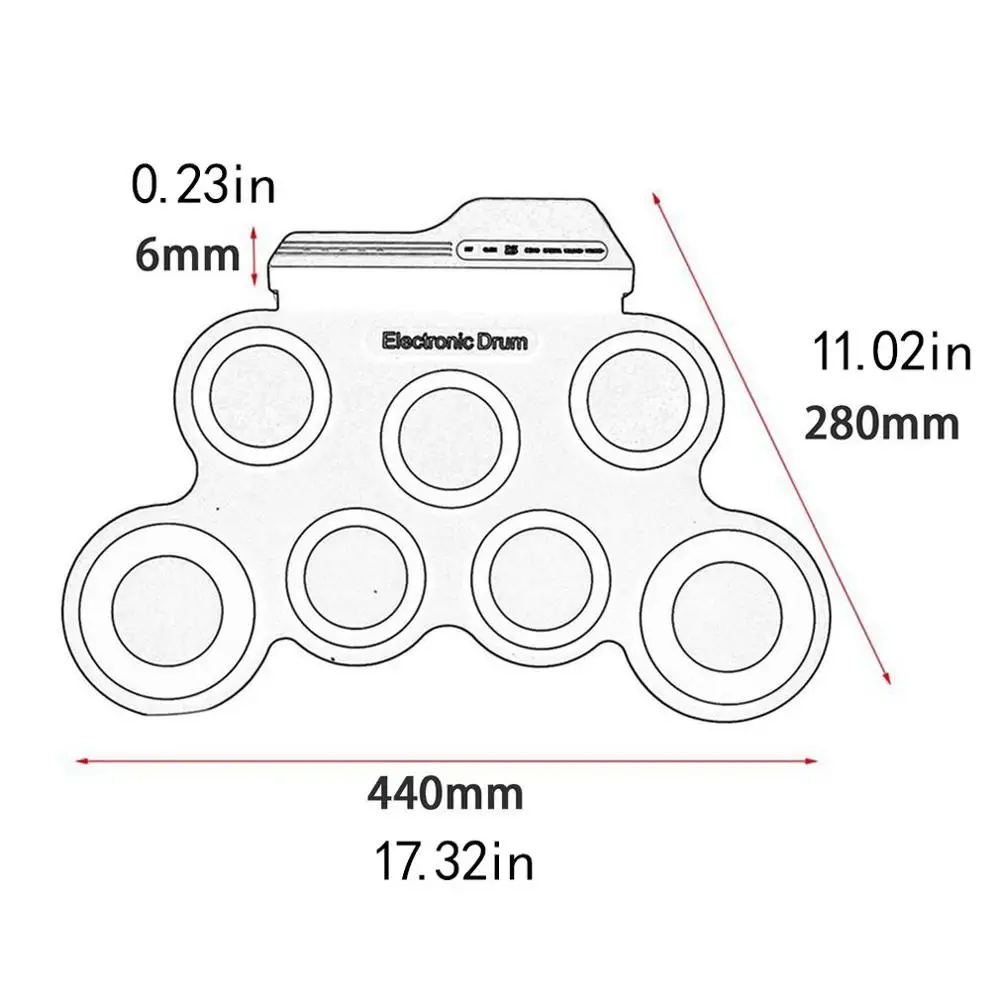

Folding Hand Roll Up Thicken Silicone Kids Electronic Drum Percussion Instrument Kids Electronic Drum Percussion Instrument Kids