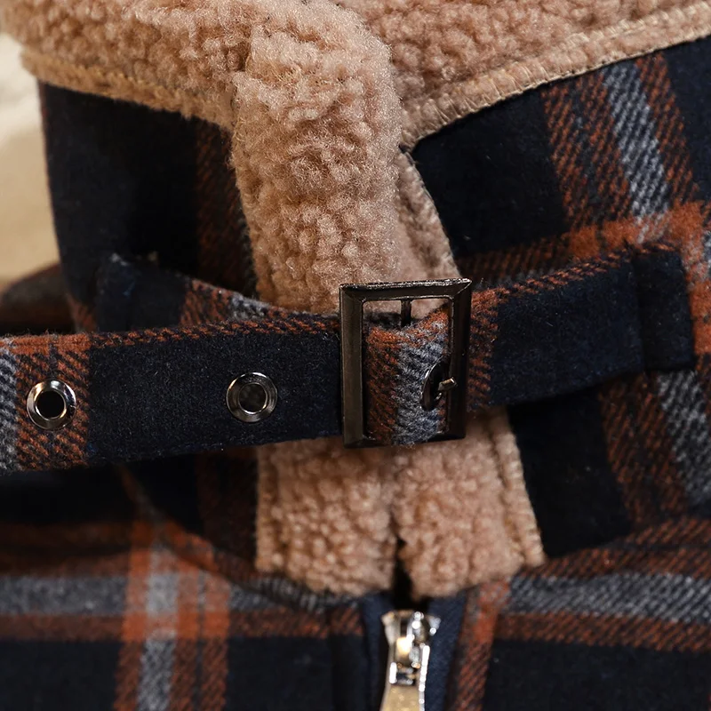 

2020 Winter Jacket Men Loose Parka Men Fashion Thick Warm Plaid Mens Jackets and Coats Flleece Jackets Men