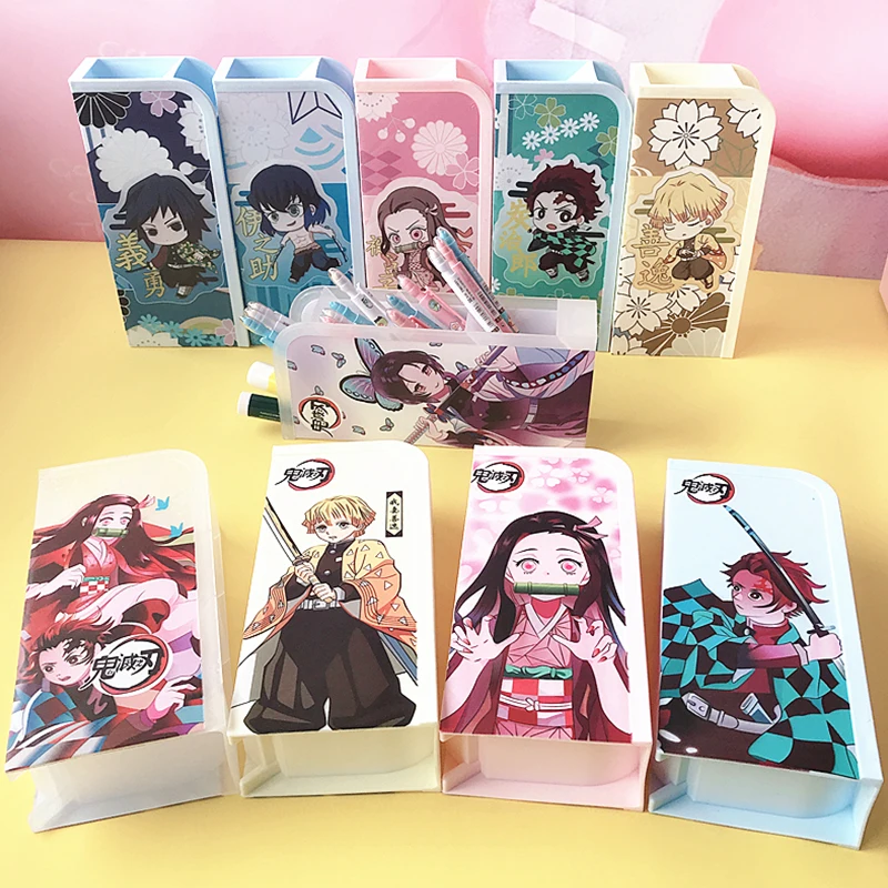Демон убийца Kimetsu без Yaiba большой Ёмкость настольная подставка для ручек карандаш