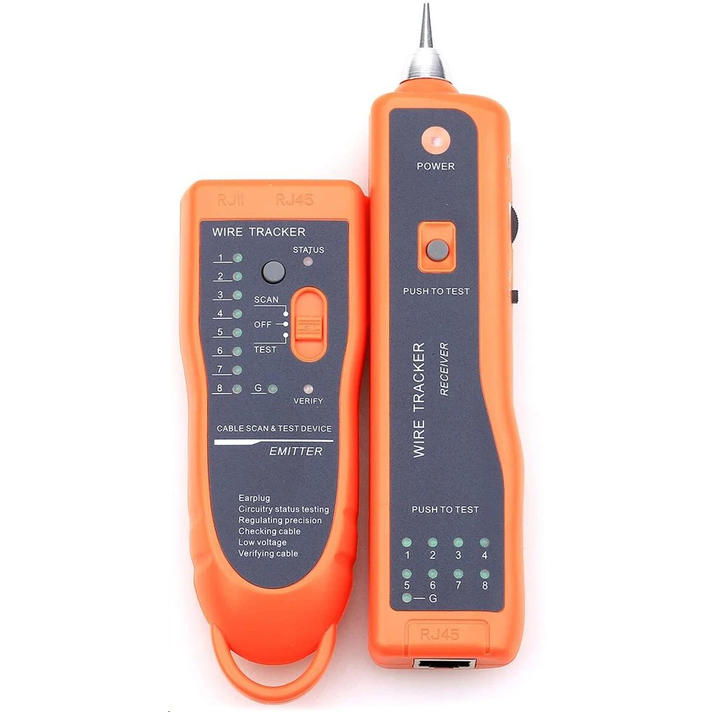 JW-360 Локальной Сети Кабельный тестер Cat5 Cat6 RJ45 UTP STP детектор линии Finder телефонный