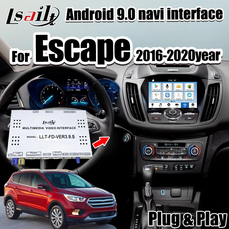 Lsailt Android видеоинтерфейс для Ford Escape Focus Kuga Edge Explorer GPS навигационная коробка