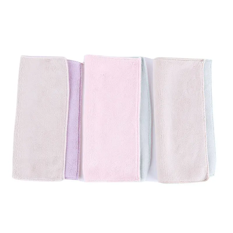

3Pcs Micro Fiber Cleaning Cloth Kitchen Towel Double-face Thick Dishcloth Water Absorbent Home Wash Cloth For Kitchen