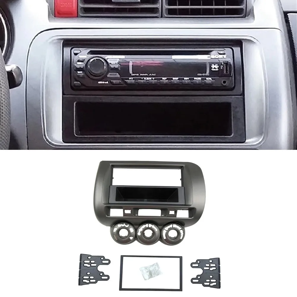 

1 Set Stereo Cd Dvd Panel Mount Frame Bezel Radio Fascia Panel Mounting Trim ABS Accessories For HONDA Jazz City 2002-2008