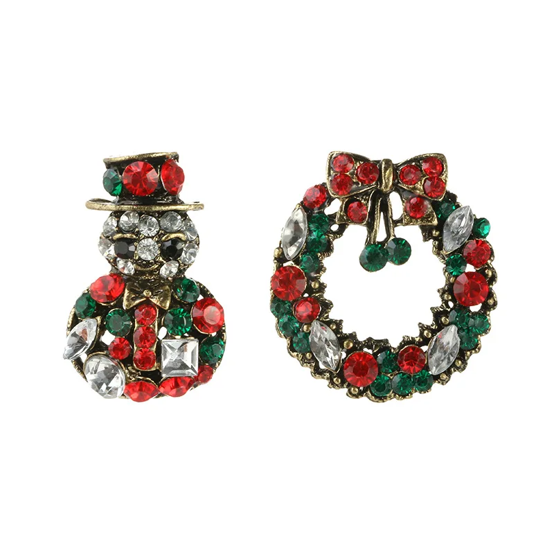 

Рождественская брошь в виде венка снеговика, новый стиль, крутая Женская креативная заколка для венка, костюма, европейские и американские ...