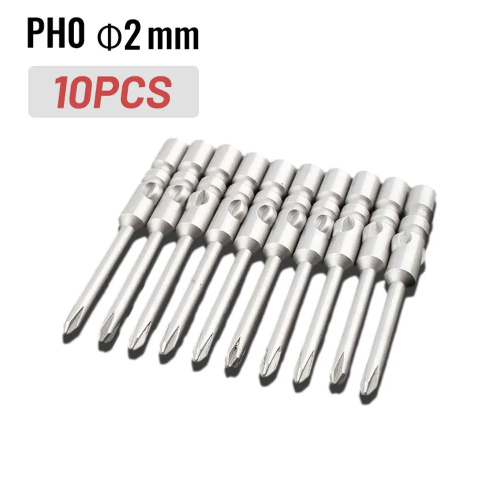 

Electric Screwdriver, Magnetic Bit Nozzle, Manual Round Handle Bit Set 1.6/1.8/2/2.5/3/4 Cross Screwdriver Bit 10pcs
