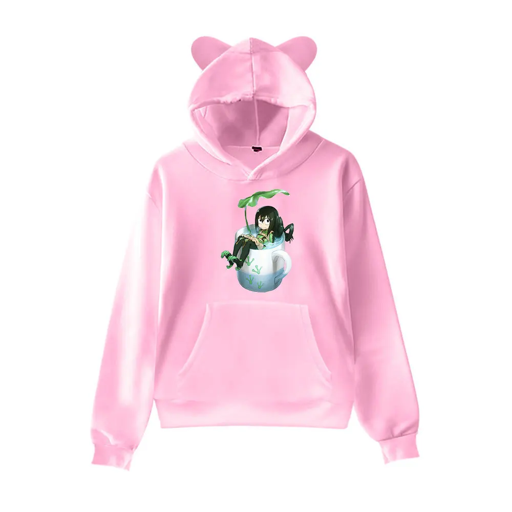 

Anime My Hero Academia Hoodies Cat Ears Sexy Cute Casual Hip Hop Boys/girls Harajuku Streetwear My Hero Academia Hoodie women
