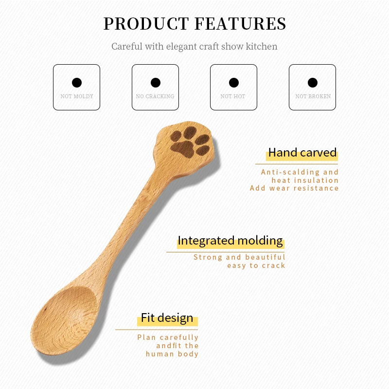 1/3 шт. деревянная ложка бамбуковая кухонная утварь китайская столовая для супа