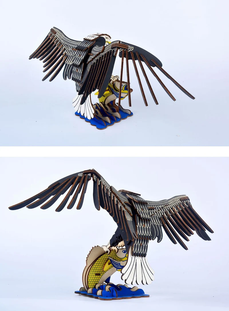 Животная модель игрушки 3D орла для детей 3d пазл деревянные творческие